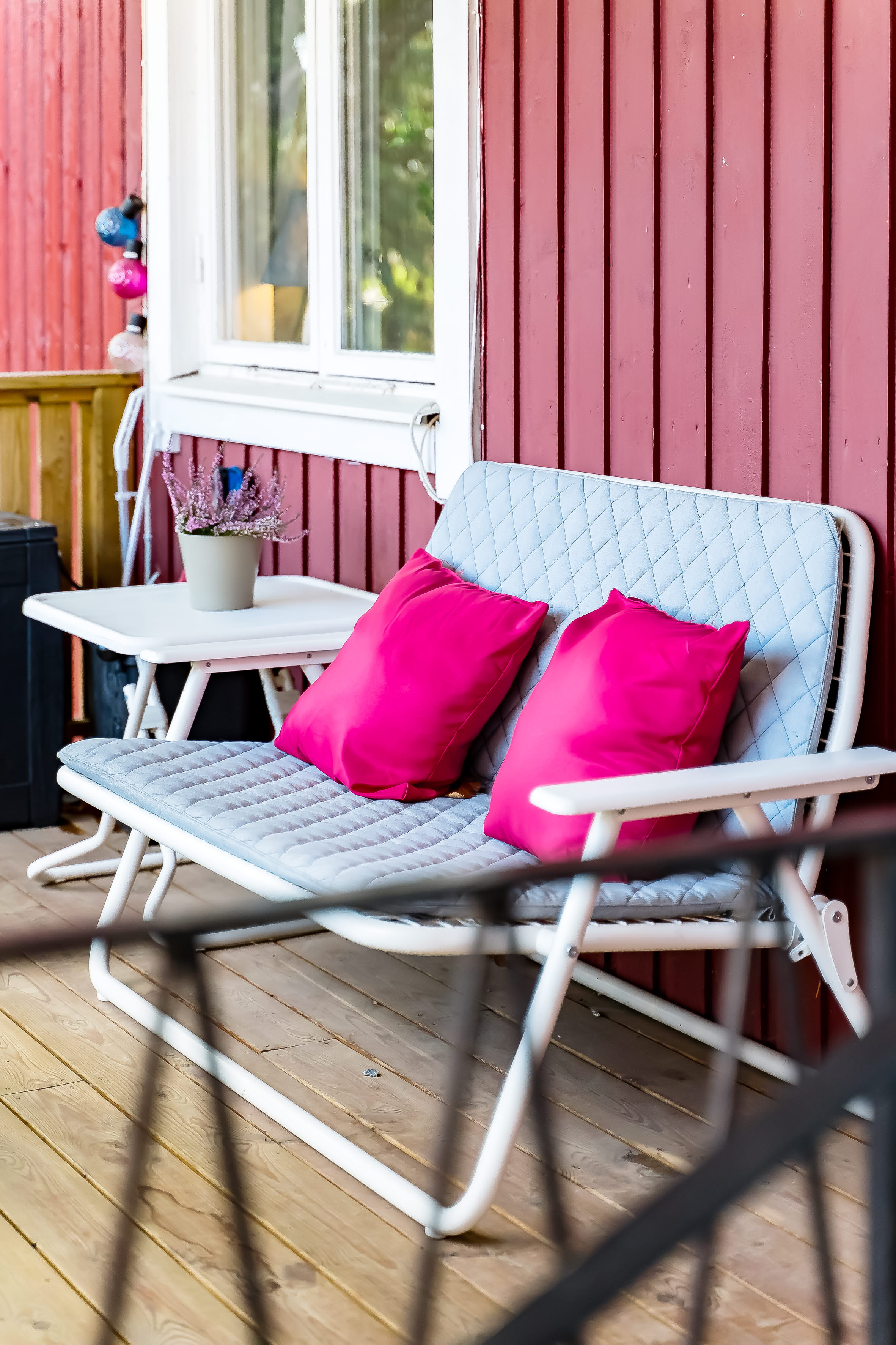 A chair sitting in front of a window
