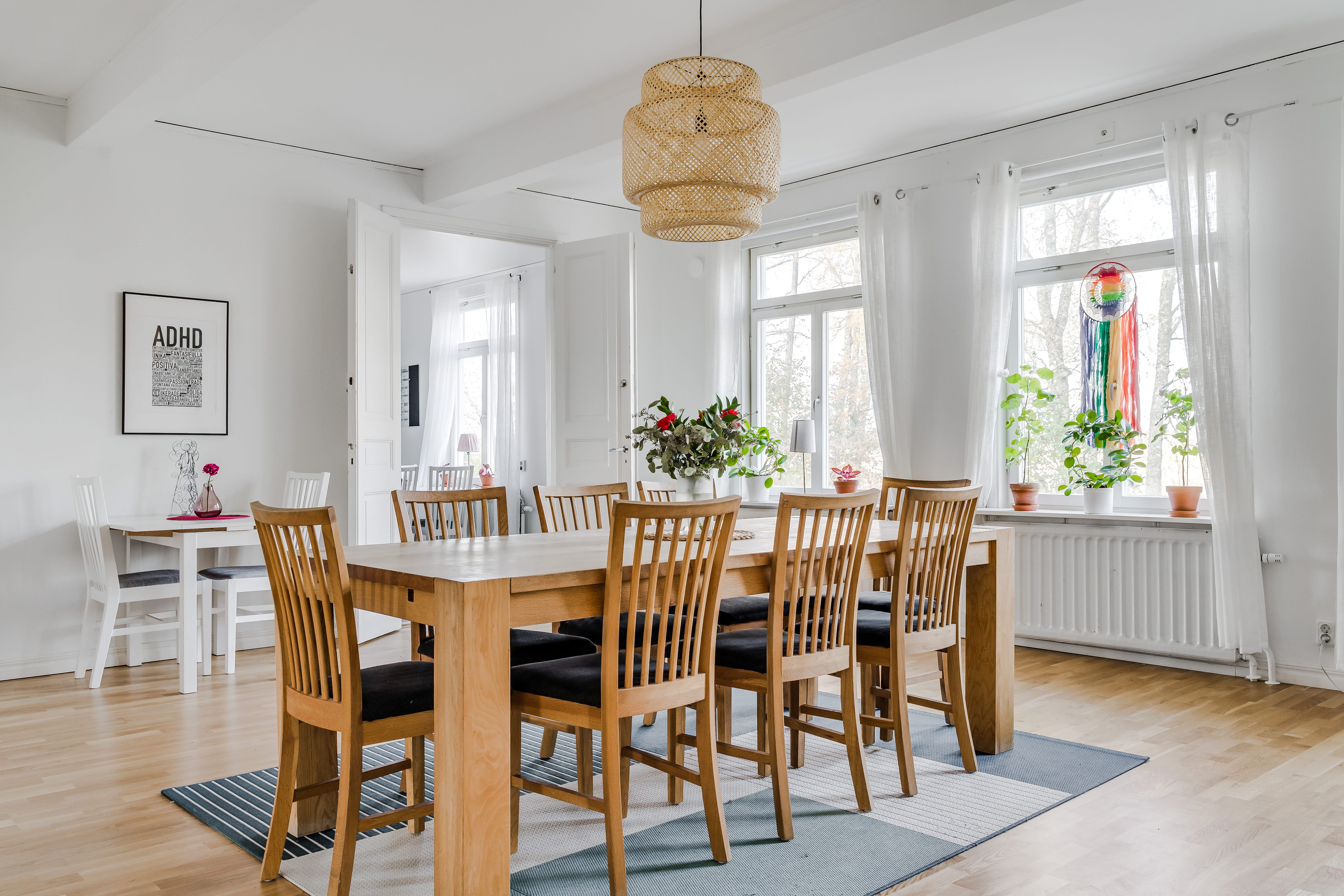 A dining room table