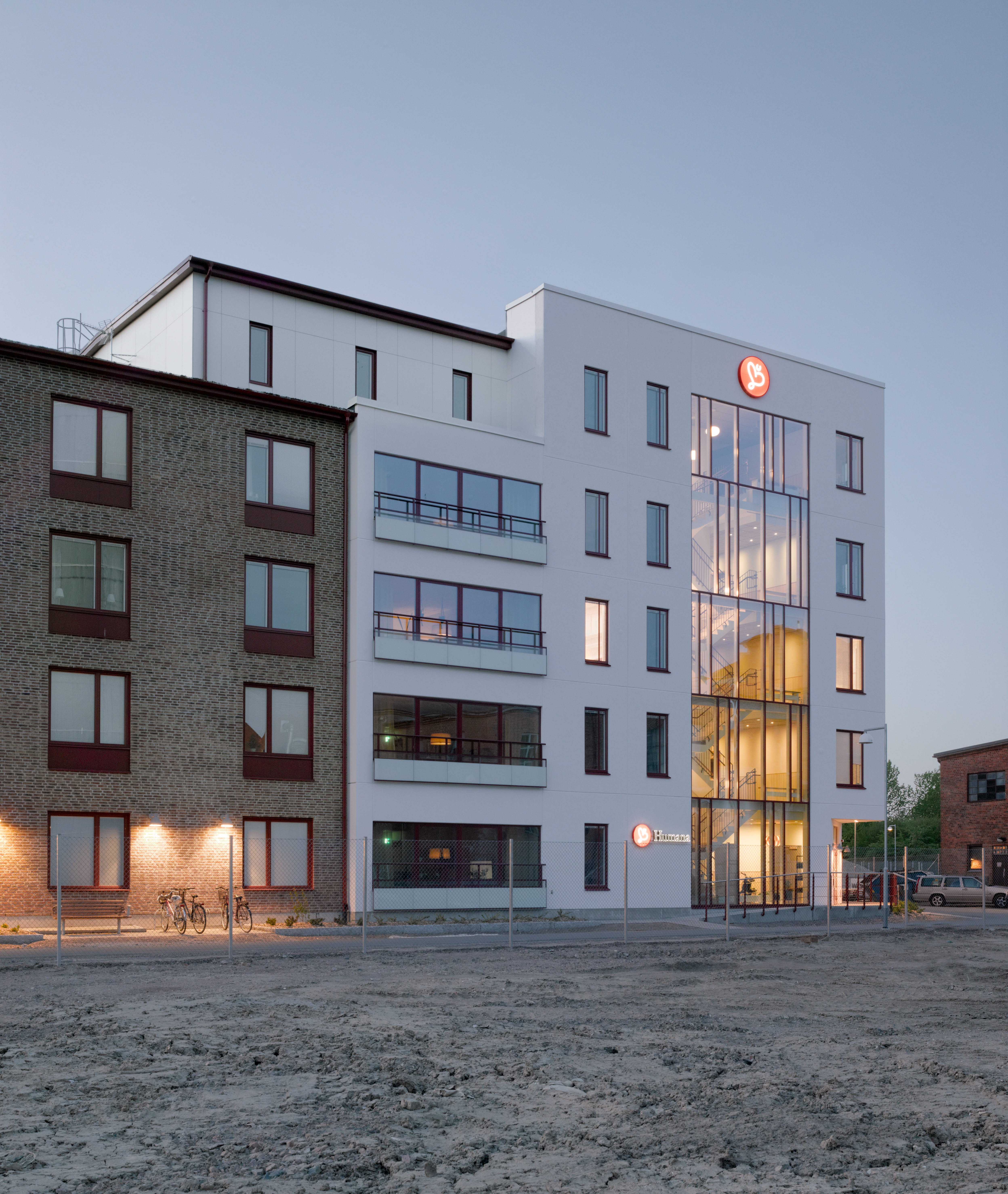 A large brick building