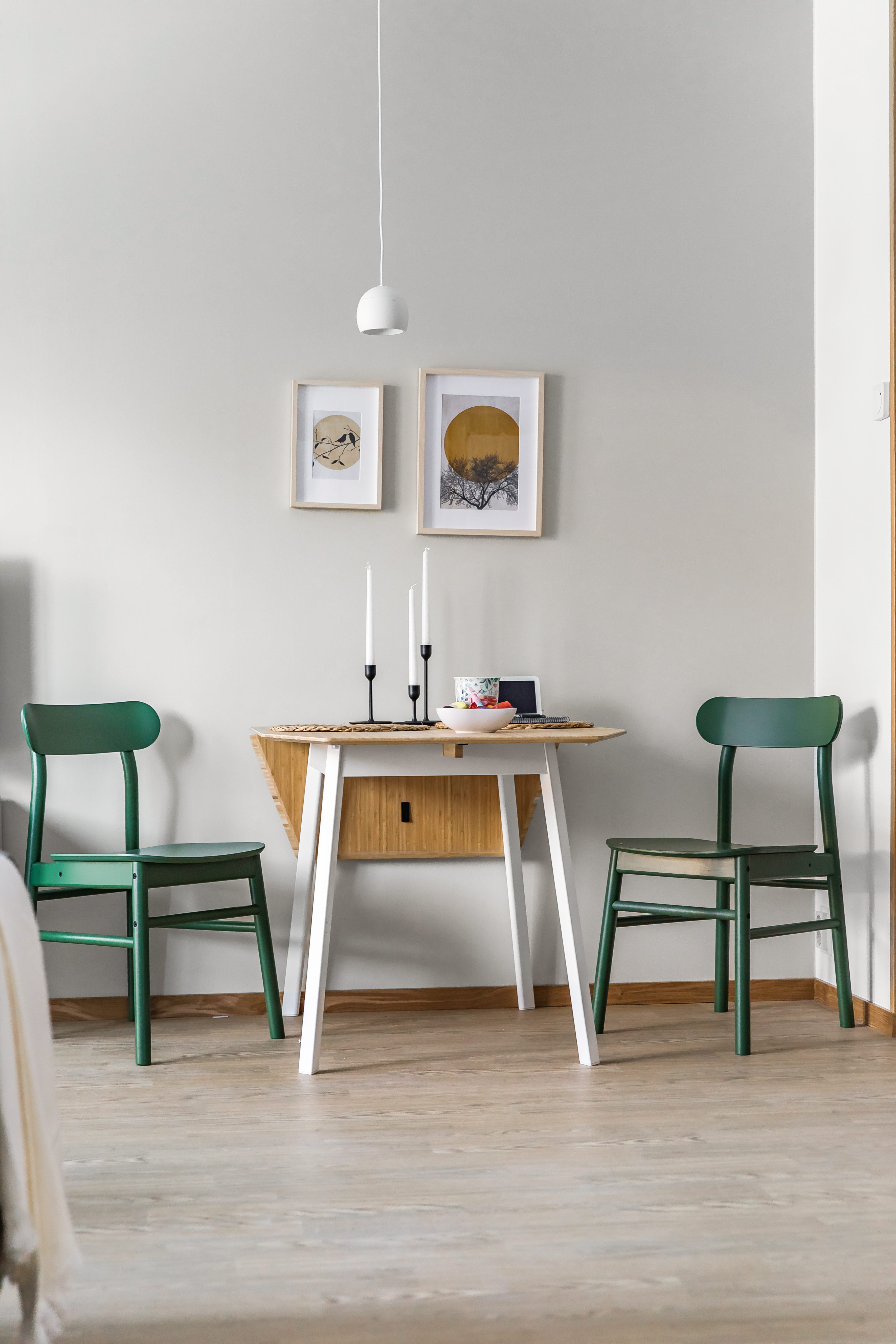 A dining room table