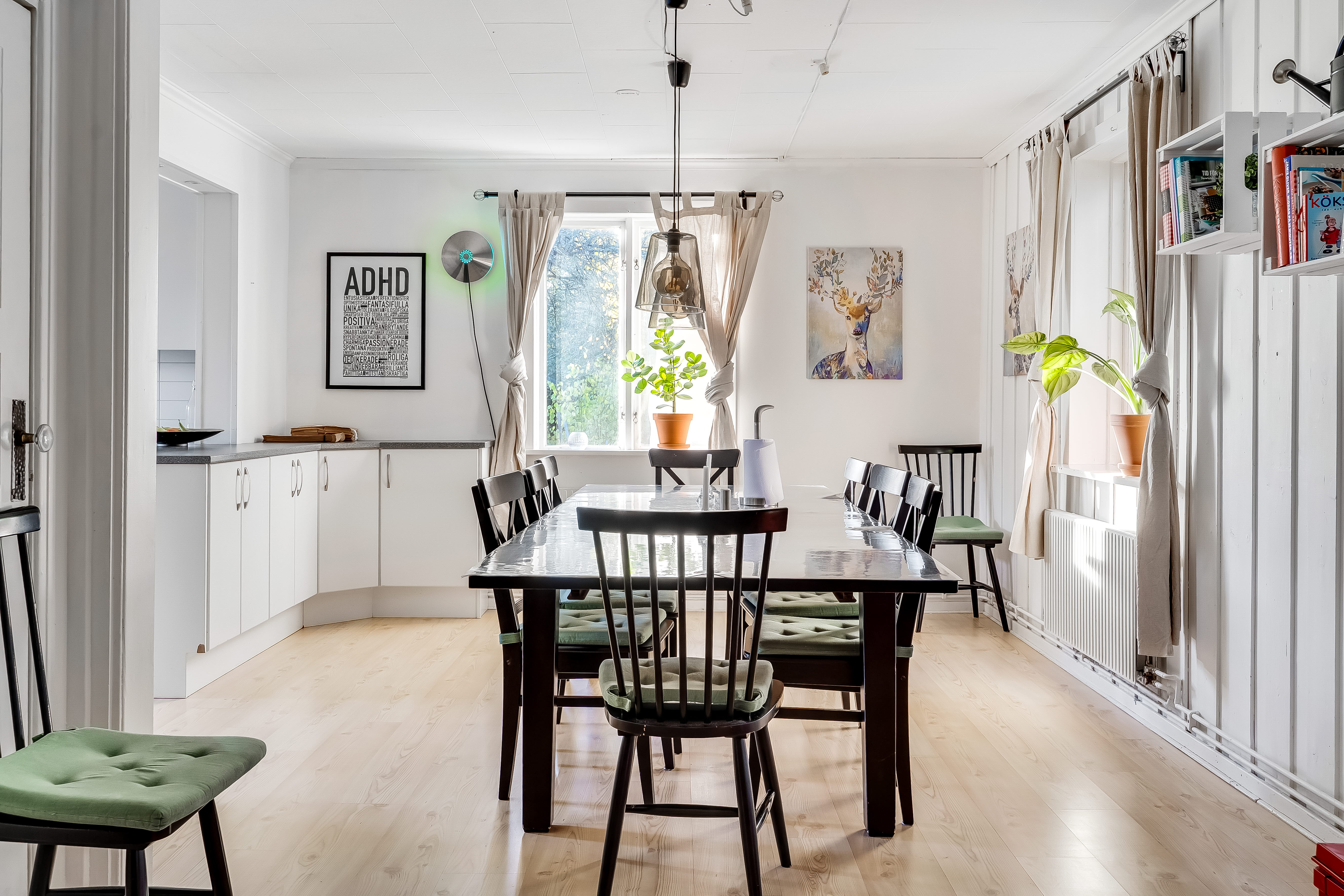 A dining room table