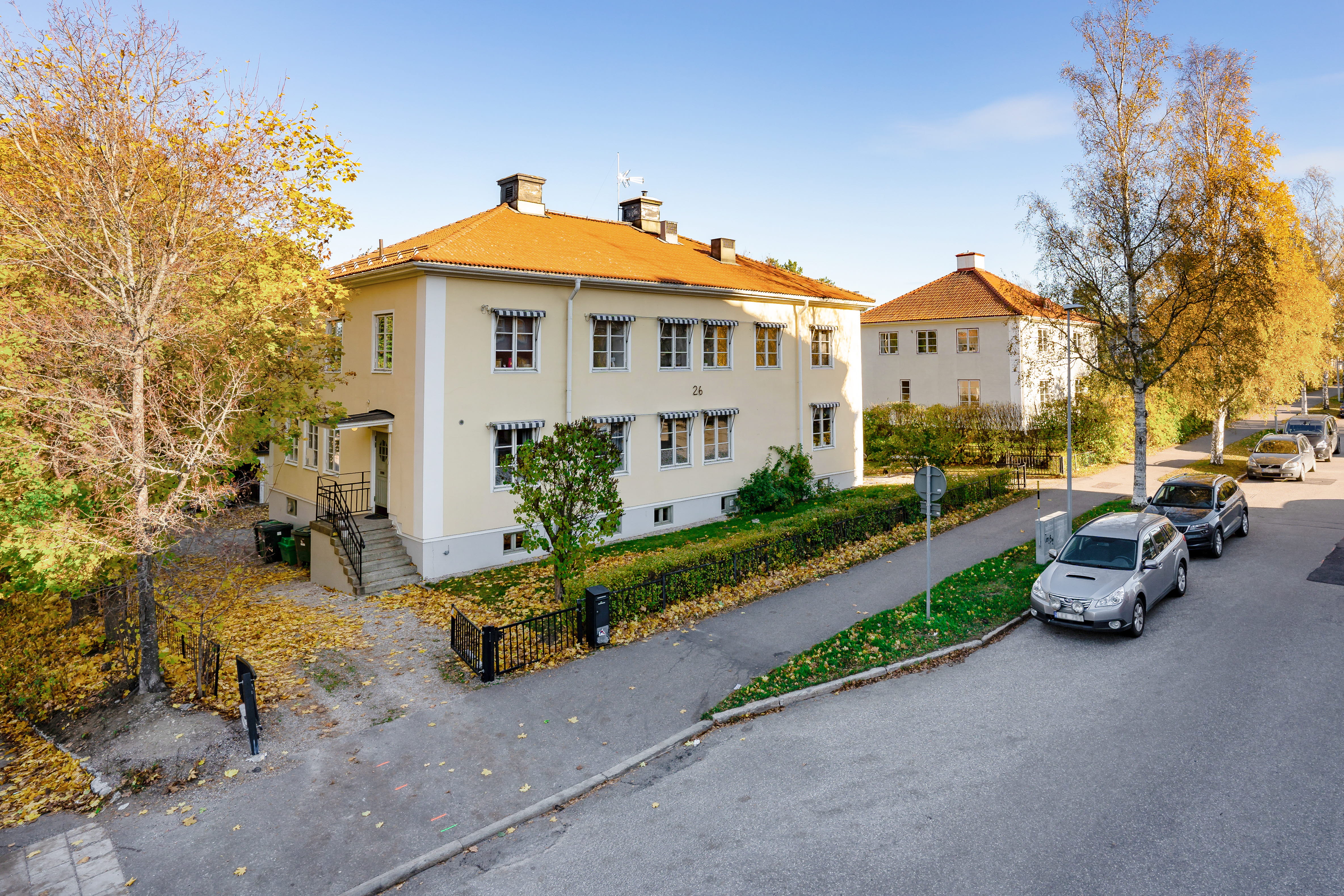 A house that is parked on the side of a road