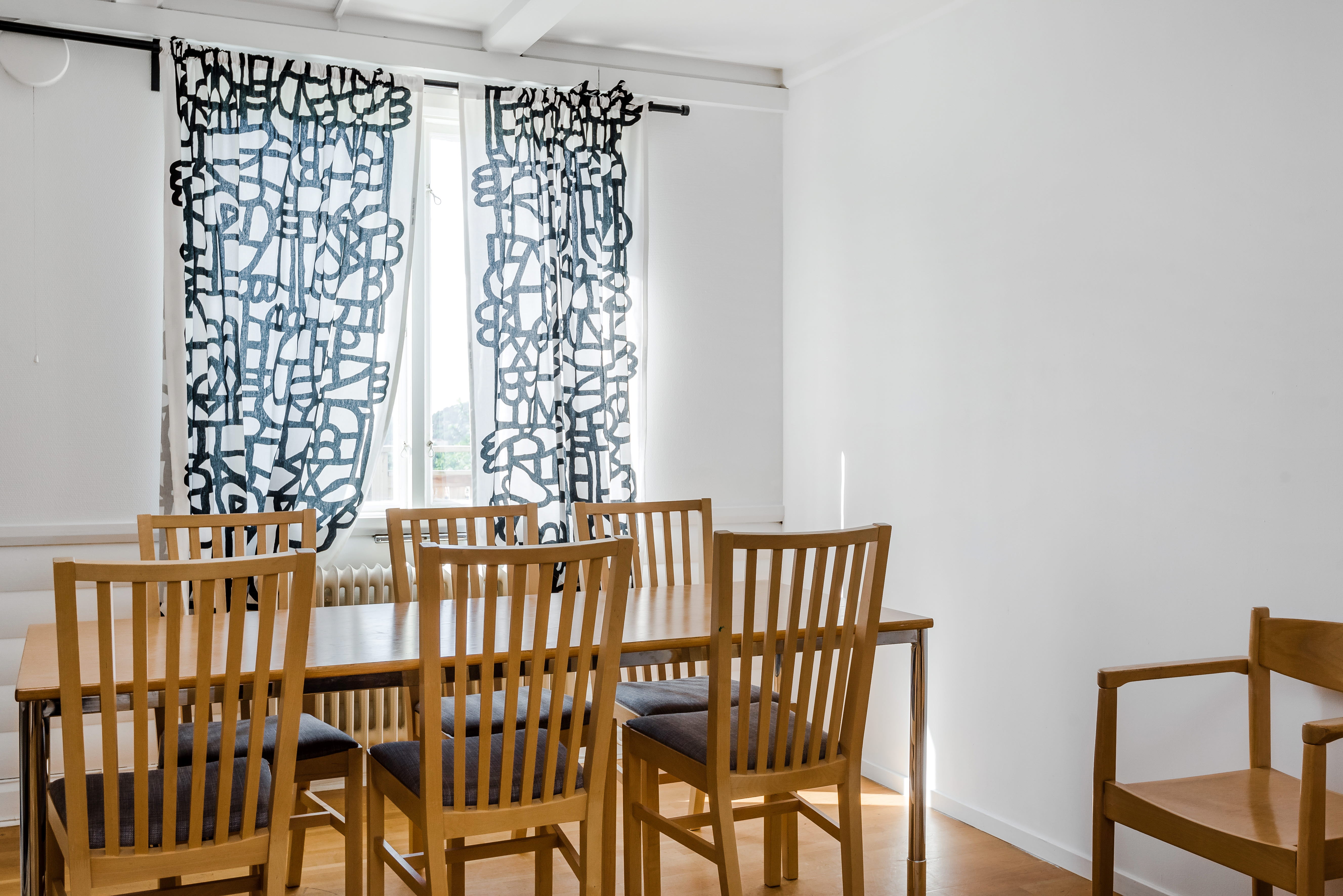 A dining room table
