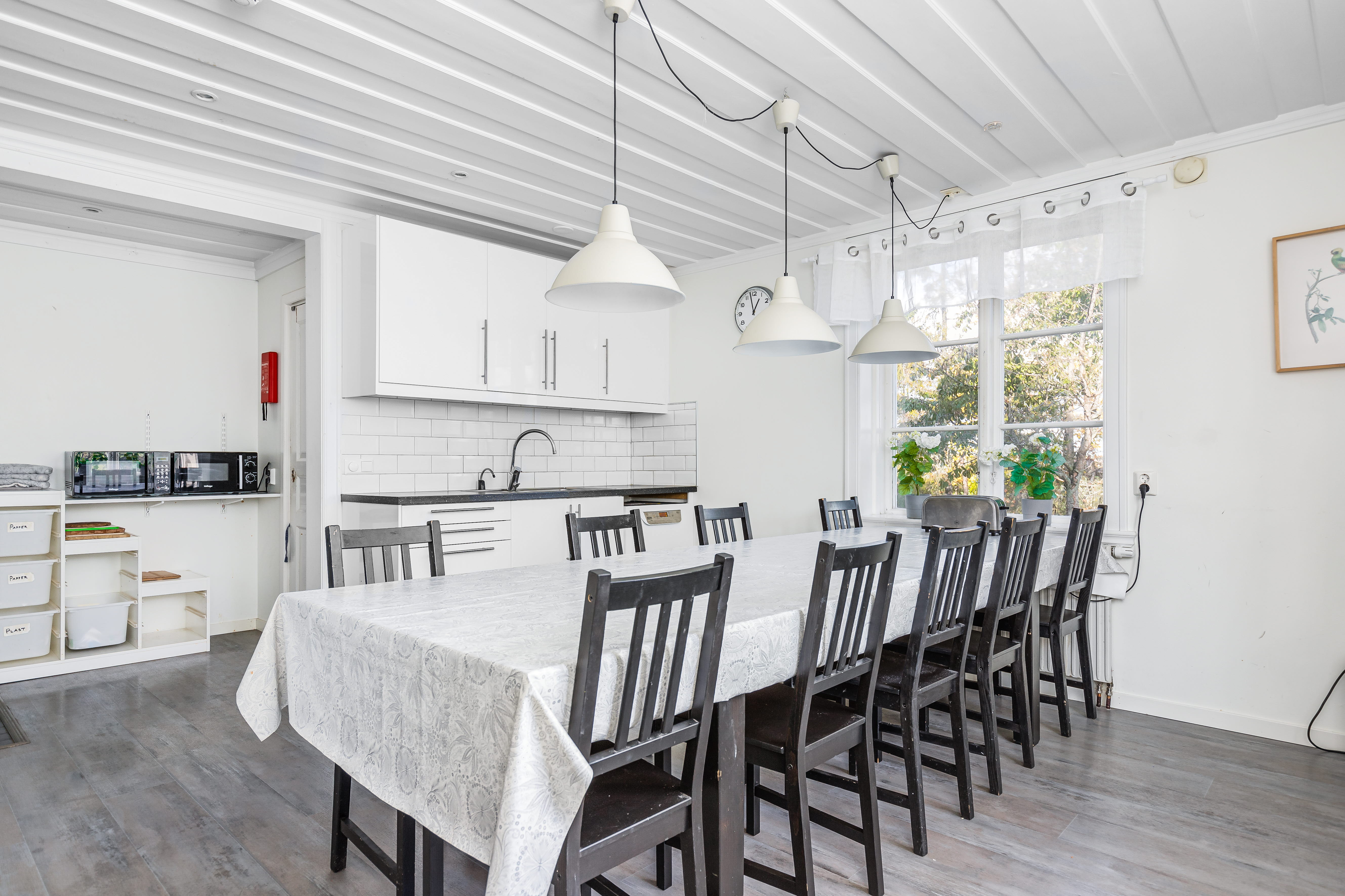 A dining room table