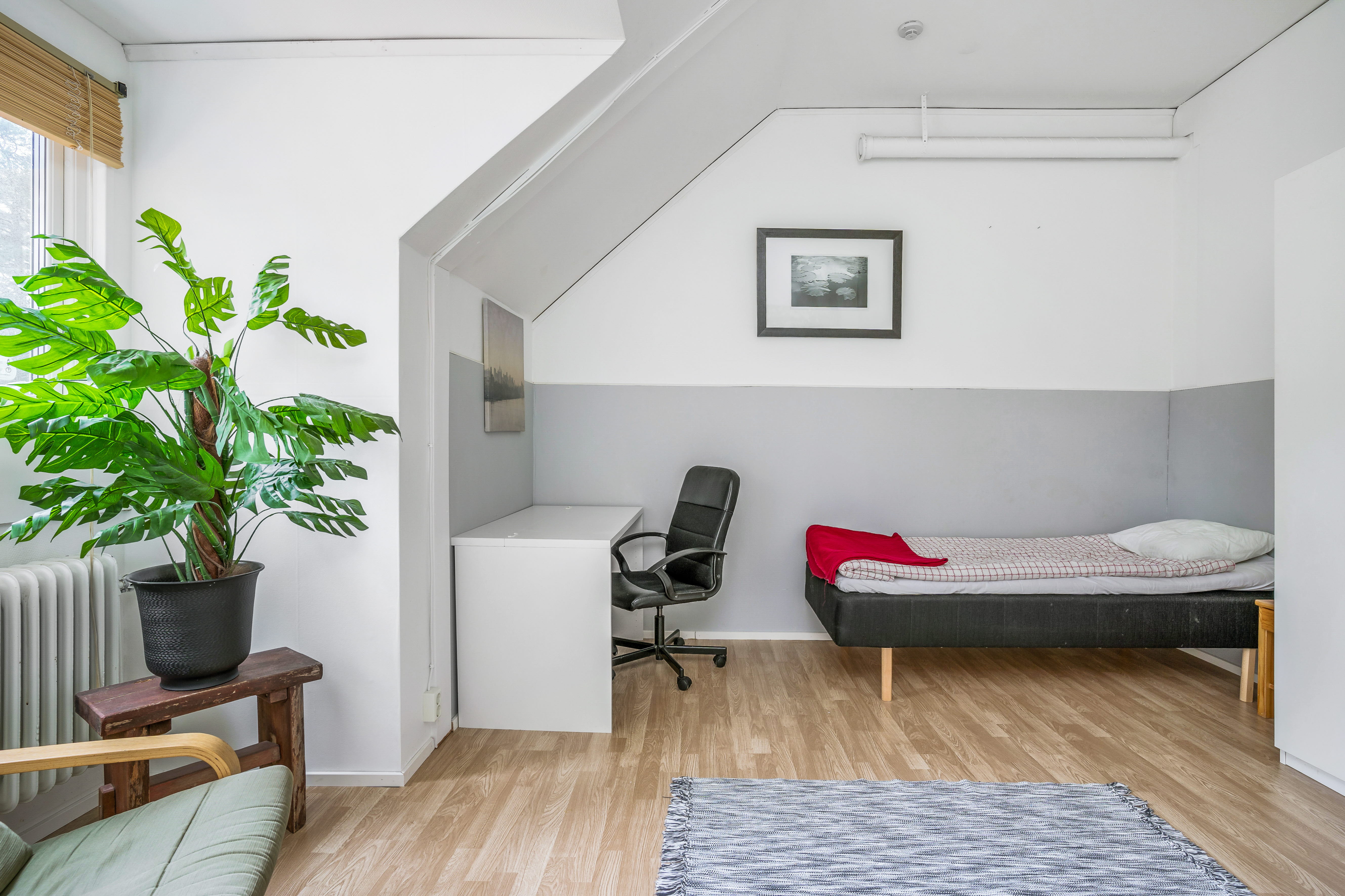 A living room filled with furniture on top of a hard wood floor