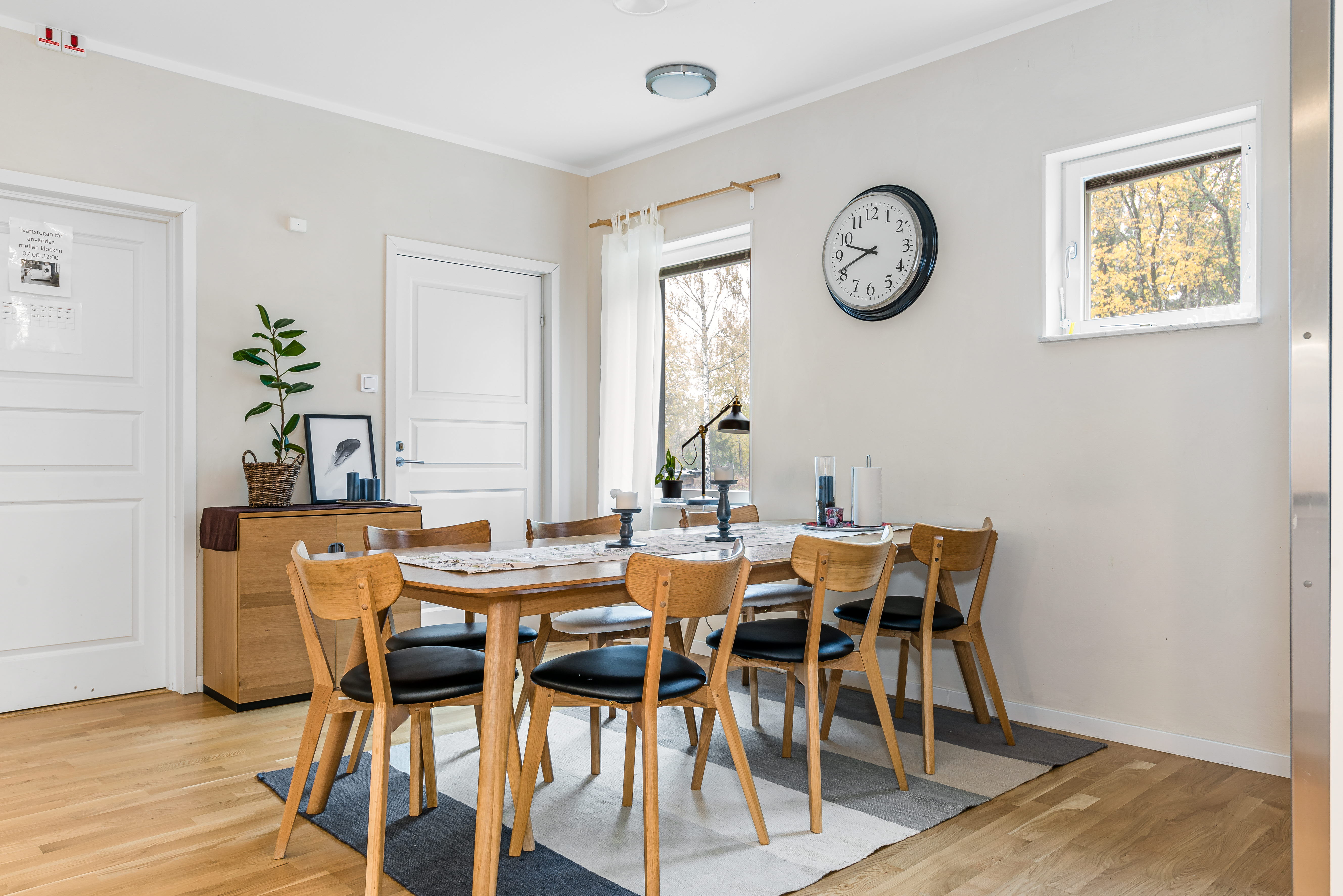 A dining room table