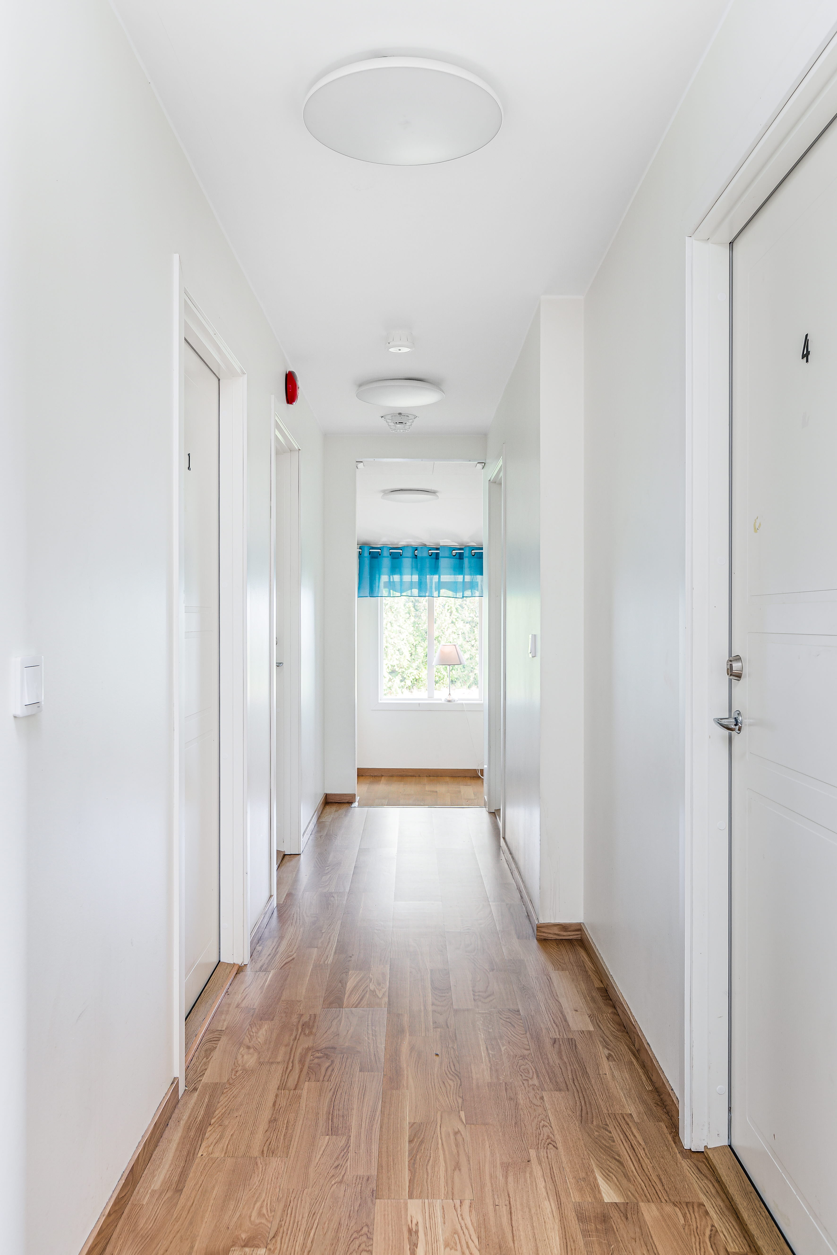 A room with a wooden floor
