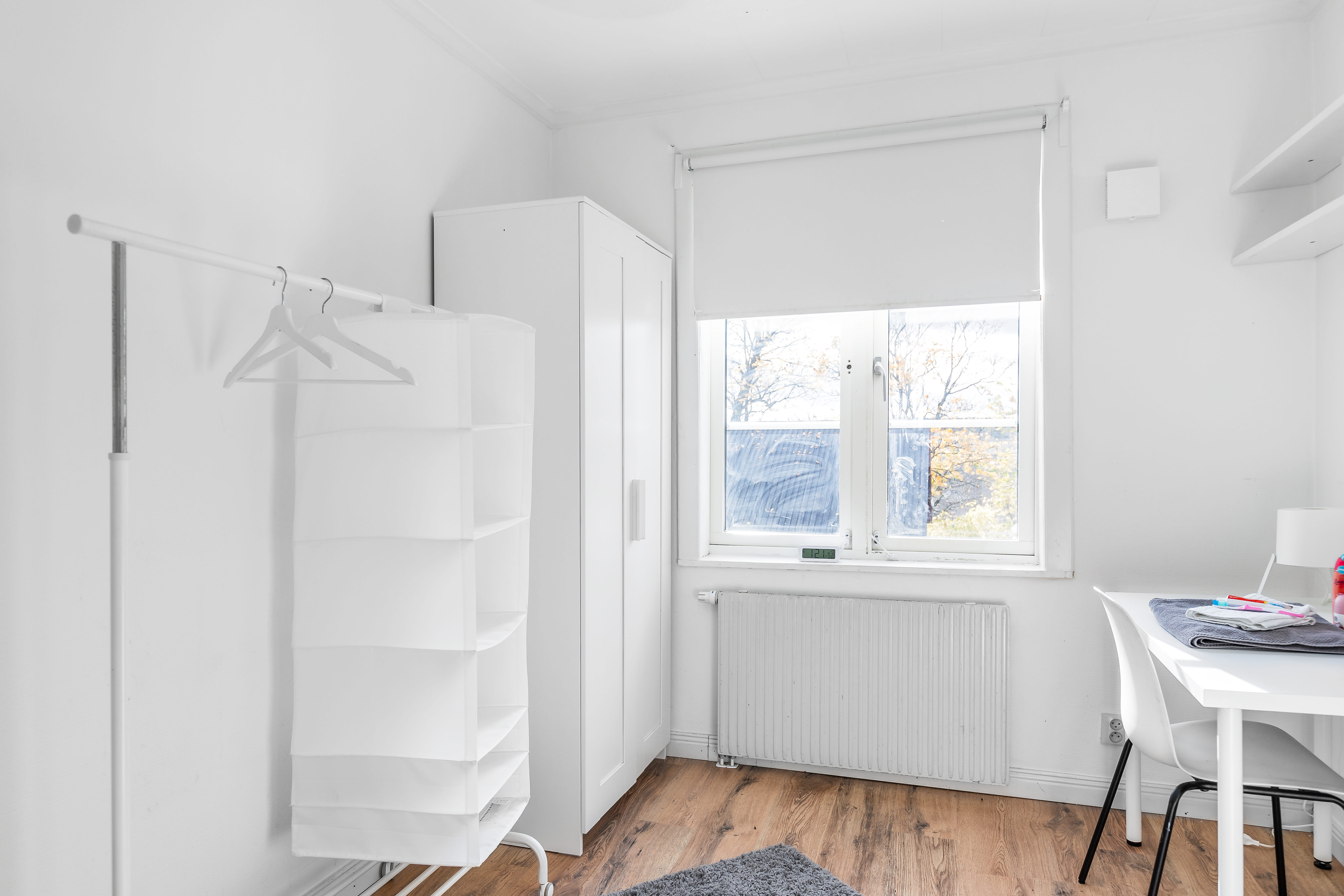 A room filled with furniture and a window