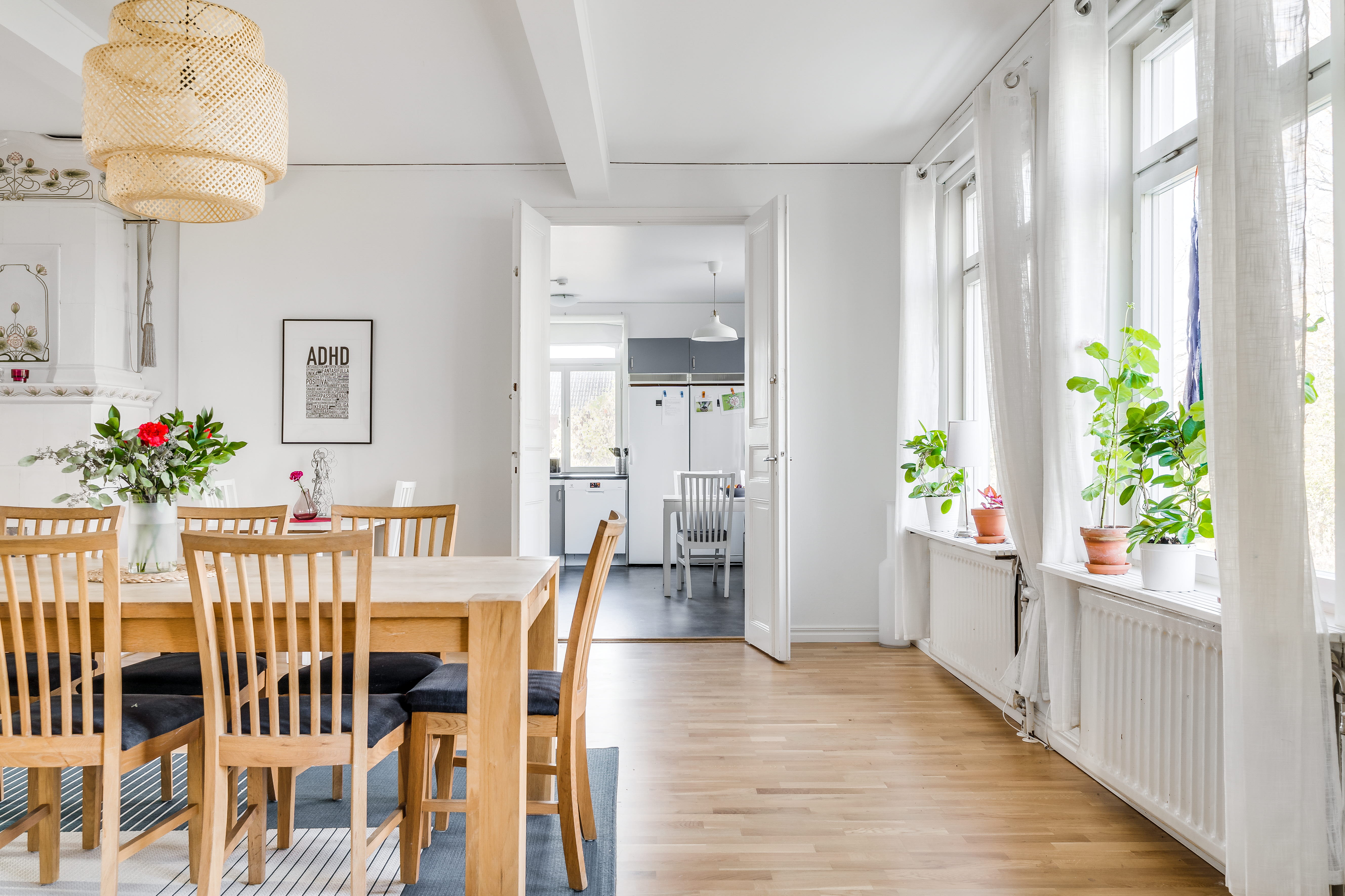 A dining room table