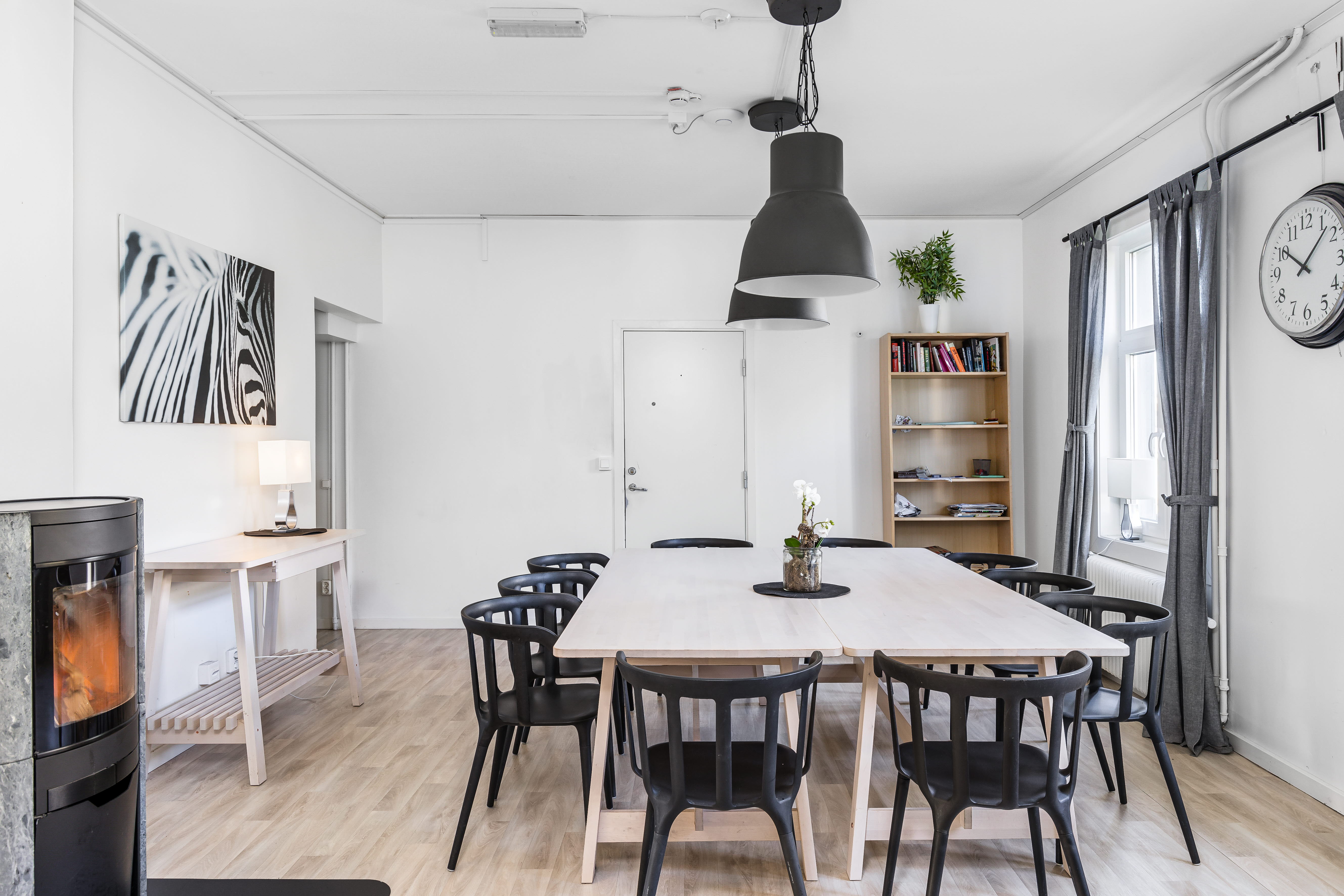 A dining room table