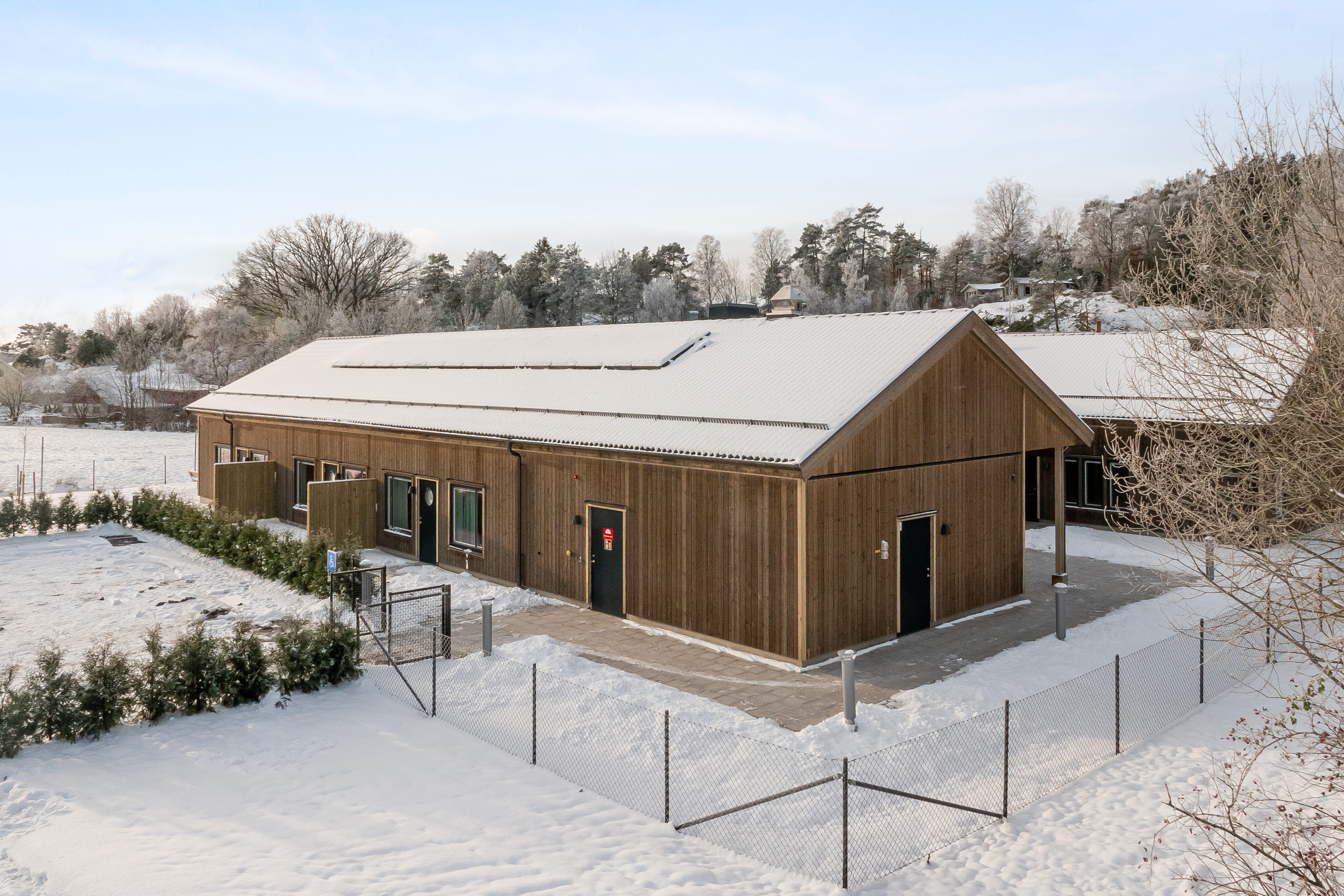 A house covered in snow