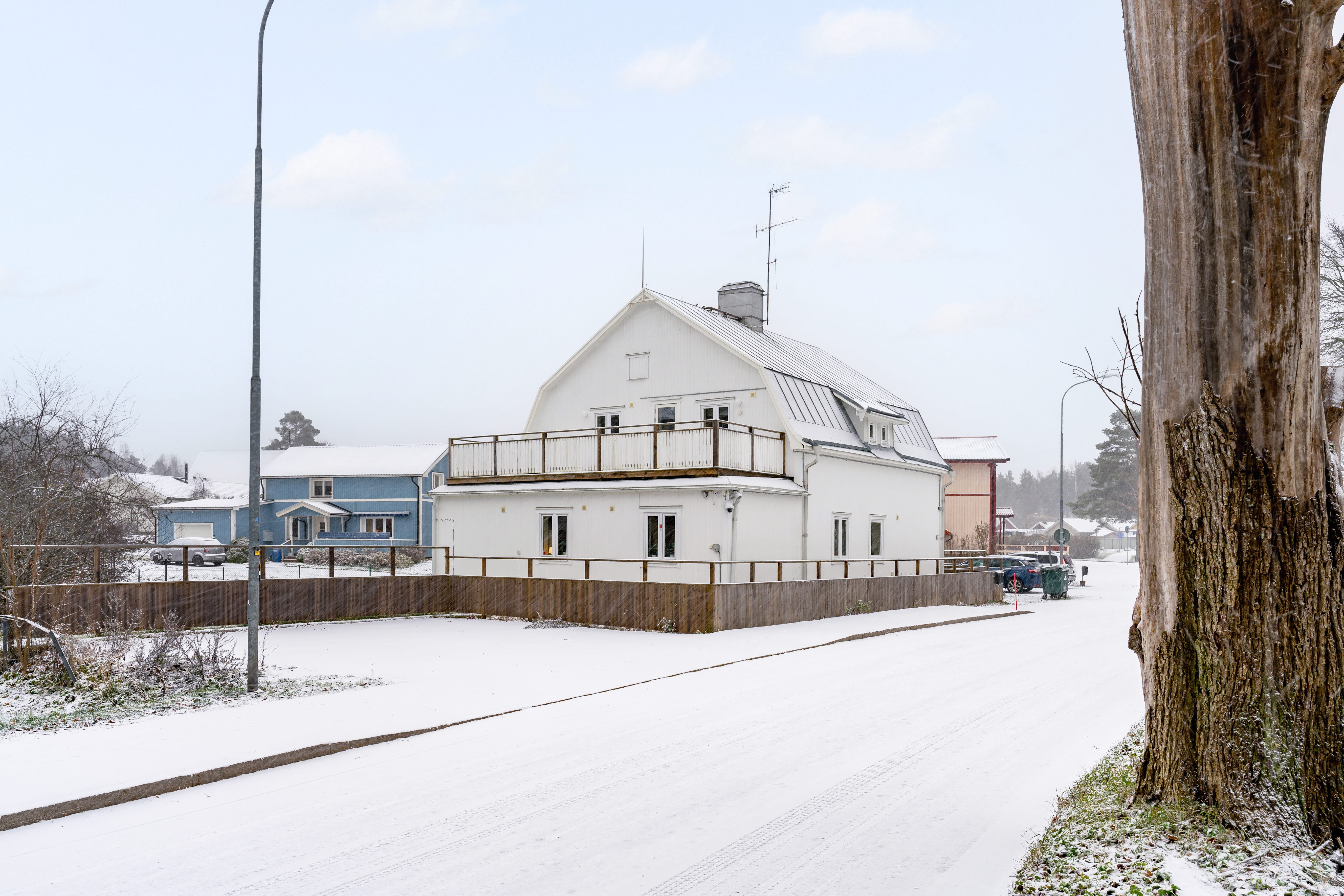 A snow covered road