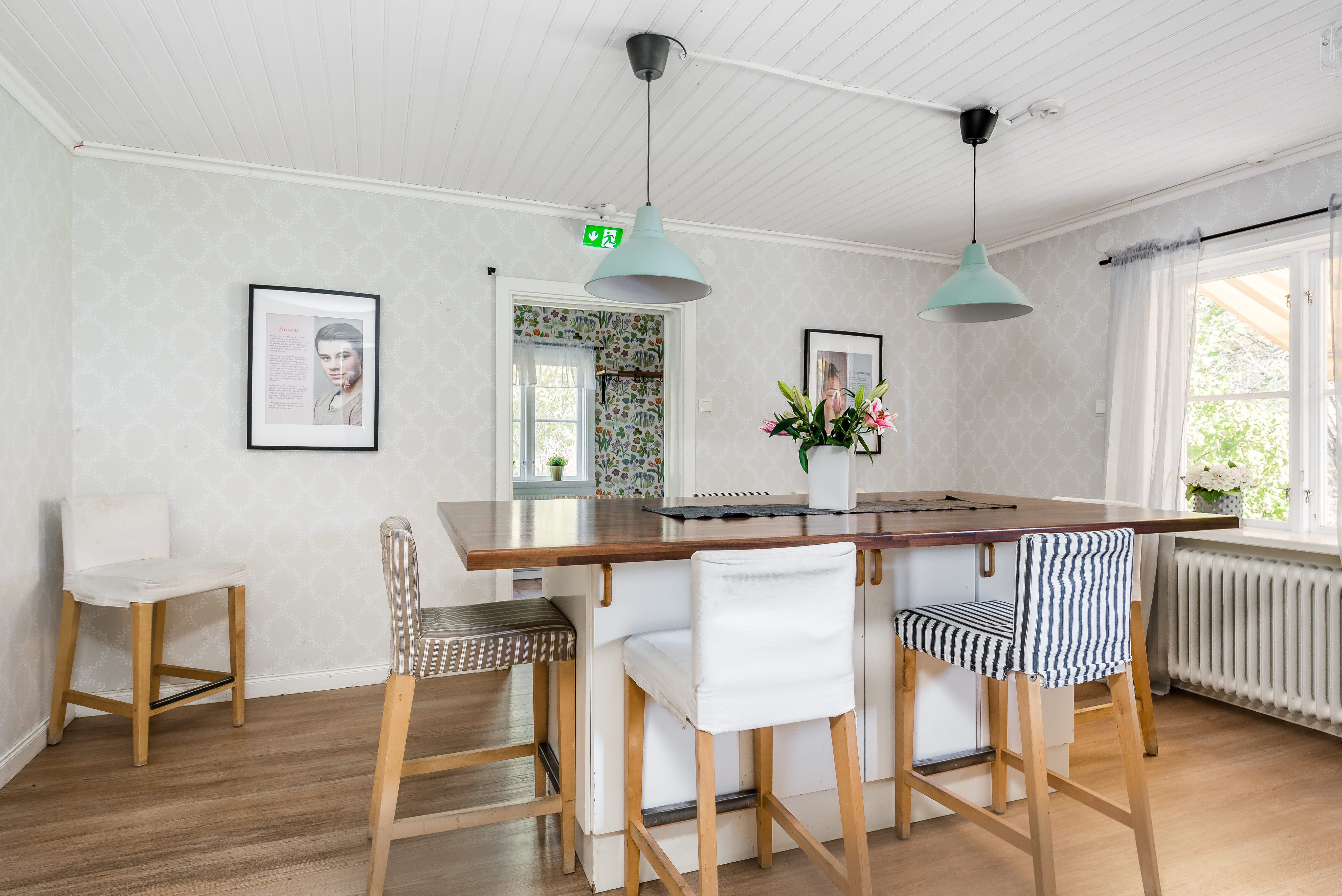 A dining room table