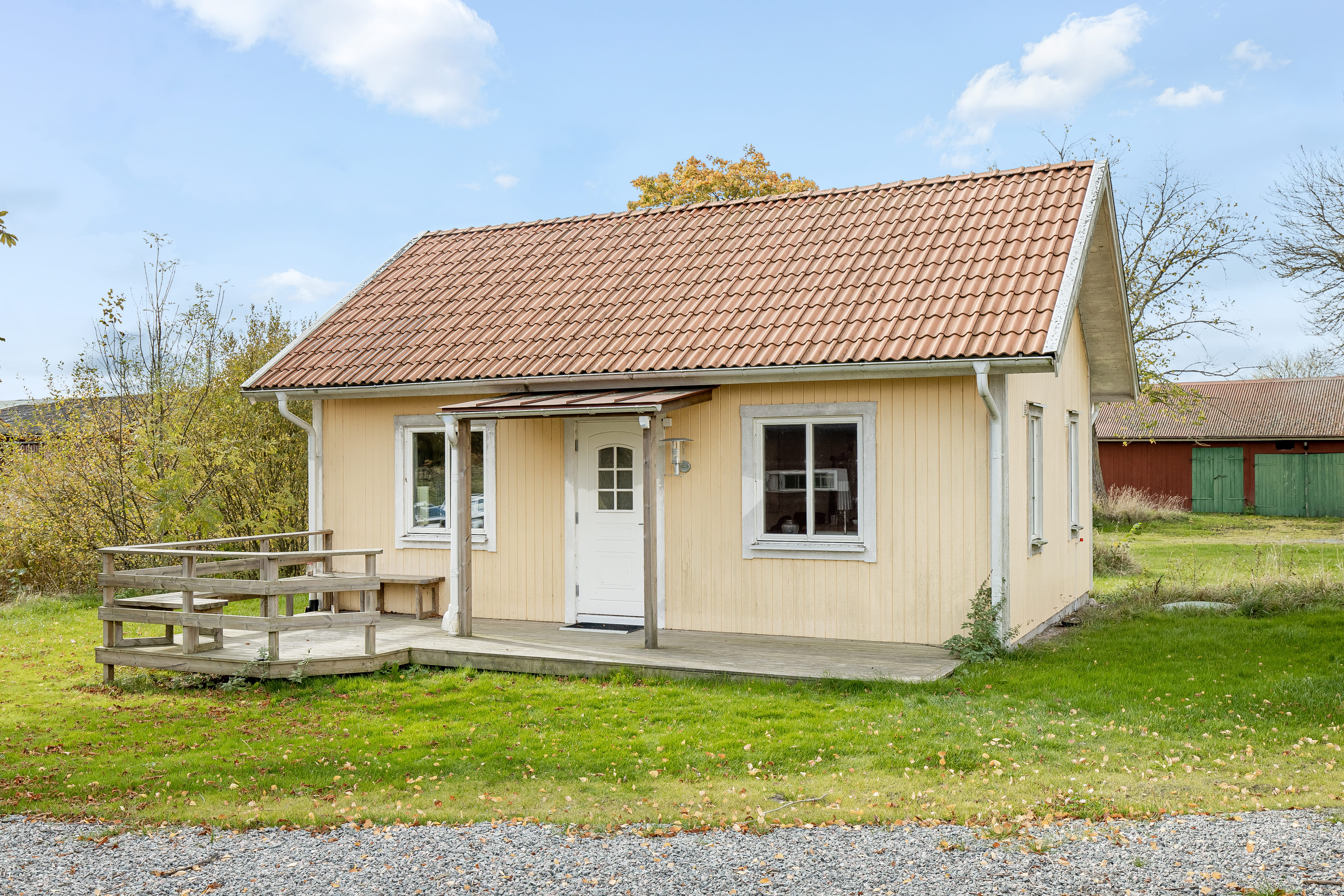 A small house in a field