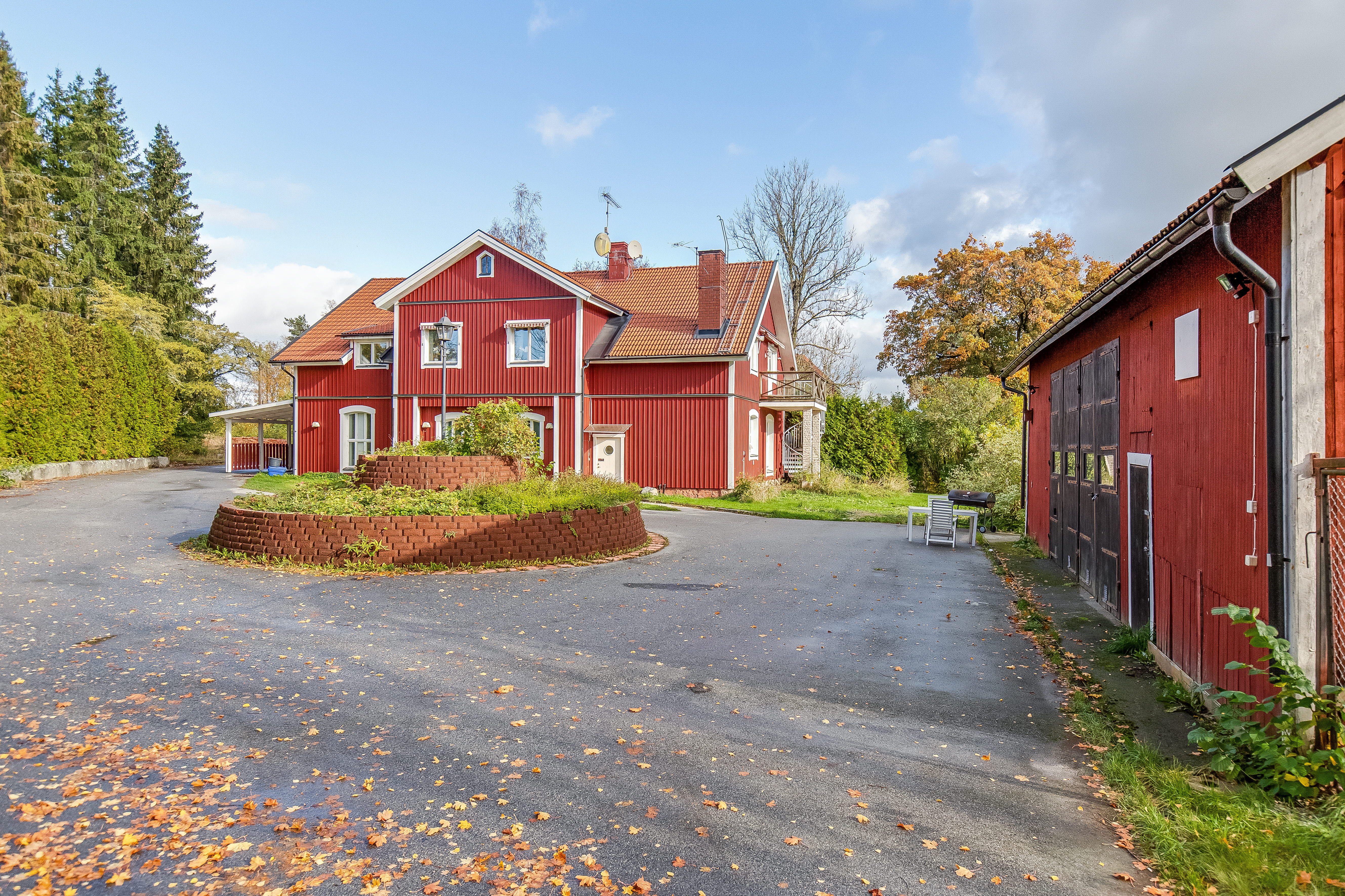 A house on the side of a road