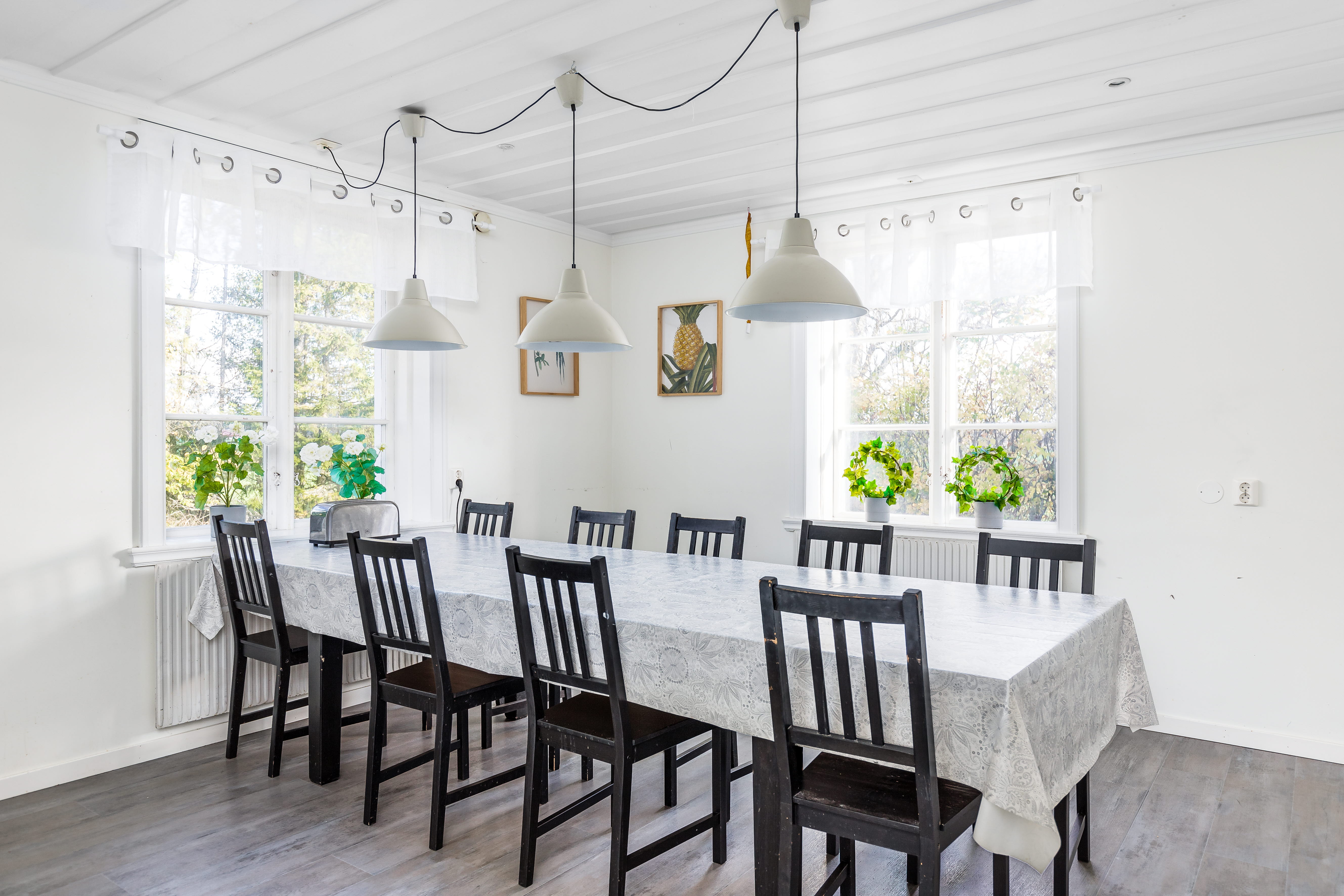 A dining room table